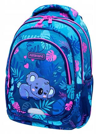 Шкільний рюкзак astrabag "солодкий кіала" із сплячим кіала для дівчинки