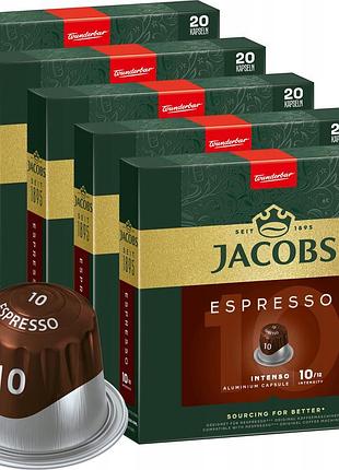 Кава для nespresso jacobs espresso intenso 100 штук