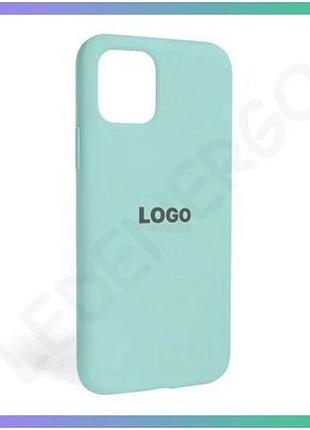 Чехол силиконовый для apple iphone 11 pro бирюзовый накладка с открытой камерой и закрытым низом sku_2 sku_stcom_2710000276098