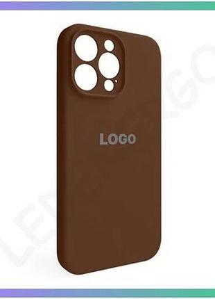 Чехол full silicone case для apple iphone 15 pro max коричневый закрытая камера силиконовая накладка s sku_stcom_2710000314257