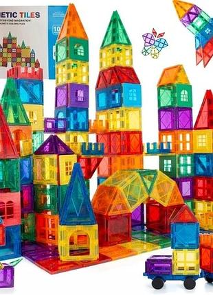 Магнітні конструкторські блоки 3d magnetic tiles набір xxl 100 елементів