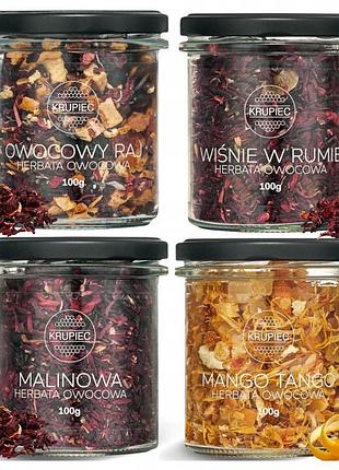 Набір чаїв на листовий чай 4x100g krupiec