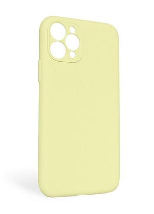 Чехол силиконовый для apple iphone 11 pro max желтый с закрытой камерой без логотипа защитная накладка sku_stcom_2710000254621
