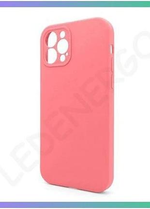 Чехол full silicone case для apple iphone 12 pro max розовый закрытая камера без логотипа силиконовая sku_stcom_2710000258483