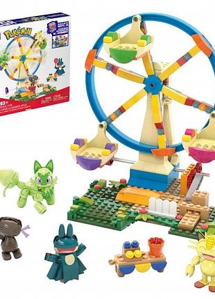 Mega bloks construx млин" конструктор + 4 фігурки покемонов hxf80