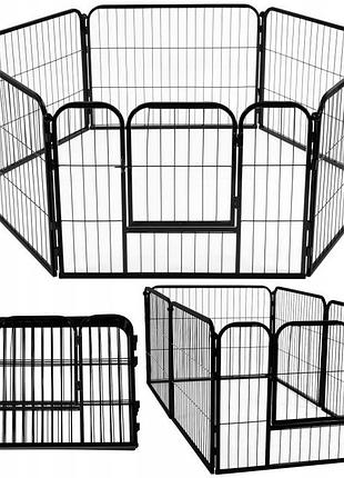Велика клітка xl для собаки кота міцний вигул металева велика 165x84x60 см