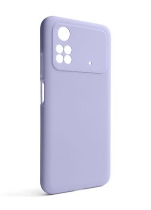 Чехол full silicone case для xiaomi poco m4 pro 5g лавандовый силиконовый чехол-накладка без логотипа sku_stcom_2710000241232