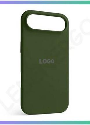 Чехол full silicone case для apple iphone 17 air армейский зеленый силиконовый чехол-накладка с логоти sku_stcom_2710000334248