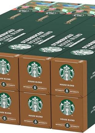 Starbucks house blend від nespresso середнє обсмаження кавові капсули 10 x 10 (100 капсул)