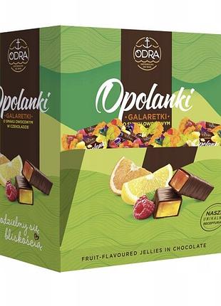 Цукерки opolanki galaretki owocowe w czekoladzie odra фруктові желейні в шоколаді 3 кг картон