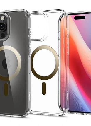 Чехол для iphone 16 pro spigen ultra hybrid mag прозорий кейс для magsafe