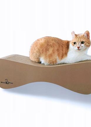 Картонний котячий драпак великий 70x23x24 см mruu&pruu