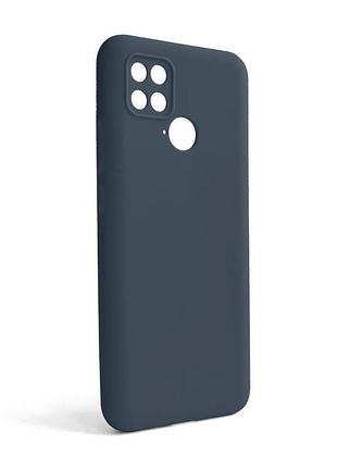 Чехол full silicone case для xiaomi poco c40 с закрытой камерой синего цвета без логотипа sku_stcom_2710000251286