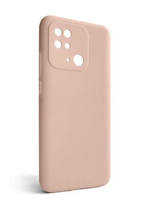 Чехол силиконовый для xiaomi redmi 10c бежевый накладка без логотипа защитный чехол sku_stcom_2710000241966