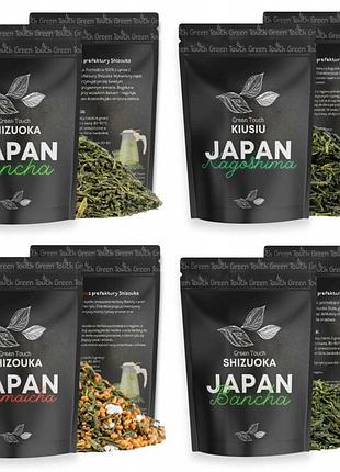 Набір зелених японських чаїв bancha sencha kagoshima genmaicha 400 г