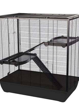 Клітка для гризунів inter-zoo frodo пластикова чорна 780x480x800 мм