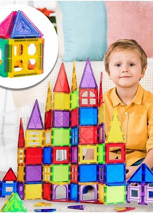 Набір великих магнітних конструкторських блоків 3d панелі magnetic tiles 45