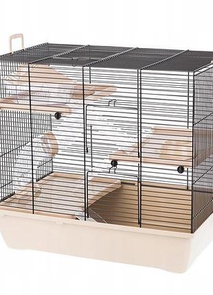 Клітка для гризунів inter-zoo pinky 3 zinc бежевого кольору 500x330x455