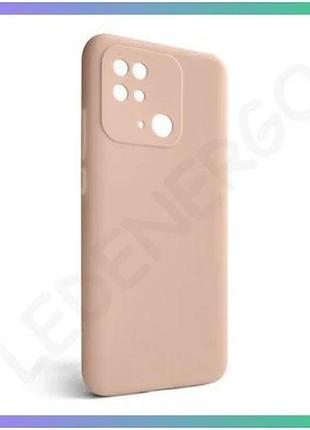 Чехол full silicone case для xiaomi redmi 10c бежевый силиконовая накладка для смартфона без логотипа sku_stcom_2710000241966