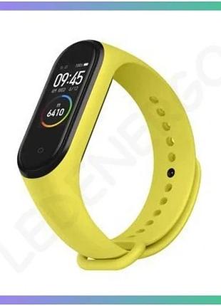 Силіконовий ремінець для xiaomi mi band 3 4 жовтий оригінальний дизайн браслет для фітнесу sku_2710000 sku_stcom_2710000180401
