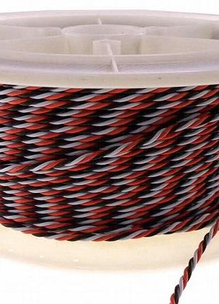 Qj 22 awg скривлений сервокабель для futaba, 1 метр, чорний/червоний/білий