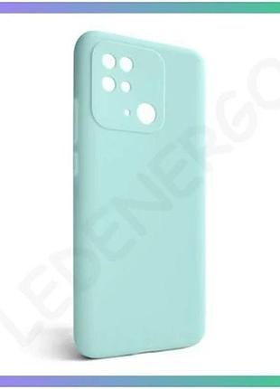 Чехол full silicone для xiaomi redmi 10c бирюзовый силиконовая накладка без логотипа для смартфона sku sku_stcom_2710000241973