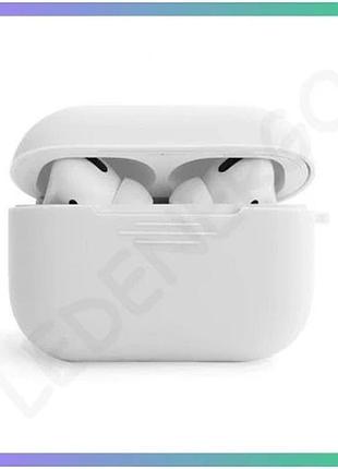 Чехол для airpods pro 2 apple slim белый с карабином силиконовый защитный чехол для наушников sku_2710 sku_stcom_2710000265177