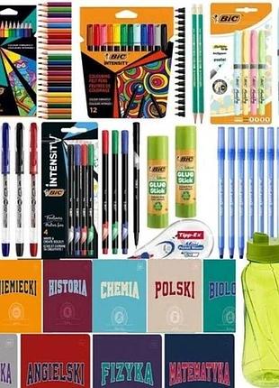 Набір з 2 продуктів bic шкільний набір тематичні зошити набір для школи клас 4-8 бутилка