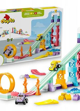 Конструктор lego duplo town 10478 креативні рампи 3 в 1 з транспортними засобами