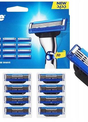 Запасні леза gillette mach 3 turbo 12 штук для бритви