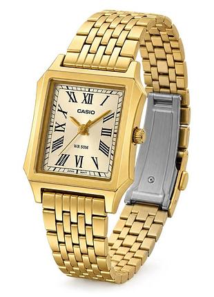 Жіночий годинник casio ltp-b190g-9b у золотистому корпусі з мінеральним склом