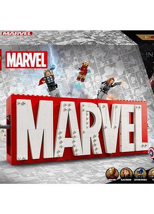 Lego(r) super heroes 76313 логотип marvel з міні-фігурками
