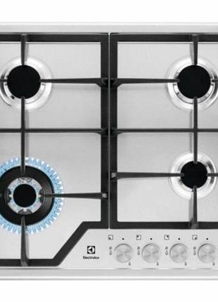 Варочна поверхня вбудована electrolux egs6436sx 56 см нержавіюча сталь