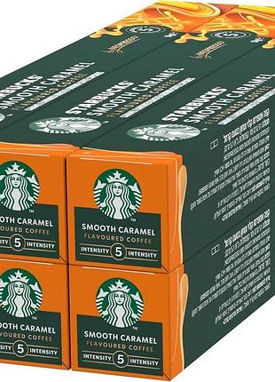 Starbucks smooth caramel від nespresso капсули з ароматизованою кавою blonde roast упаковка 6 x 10 шт. (60 капсул)