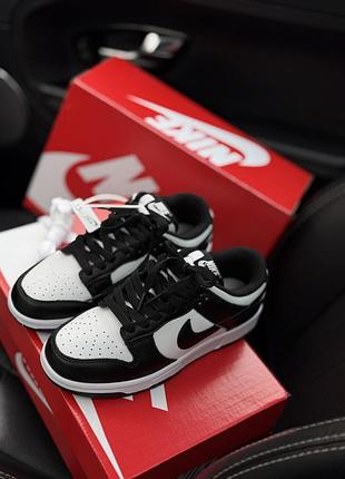 Nike dunk low white black premium 3