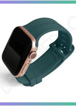 Ремешок для apple watch sport band 38/40мм s/m темно-зеленый силиконовый браслет для смарт-часов sku_2 sku_stcom_2710000227915