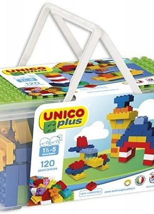 Конструктор unico в контейнері з пластиною 120 елементів сумісний