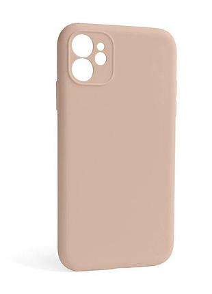 Чехол силиконовый для apple iphone 12 бежевый закрытая камера без логотипа чехол-накладка sku_stcom_2710000255123