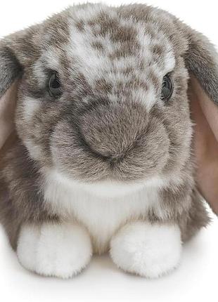 Living nature сірий кролик dutch lop плюшева іграшка пухнаста м'яка подарунок для дітей 26 см