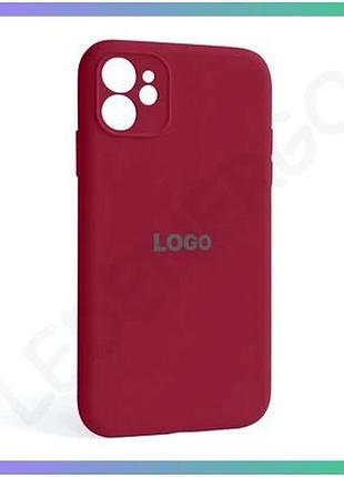 Чехол full silicone case для apple iphone 11 красный силиконовый чехол-накладка с закрытой камерой sku sku_stcom_2710000243755