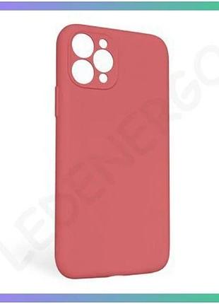 Чехол силиконовый для apple iphone 11 pro max красный закрытая камера без логотипа чехол-накладка sku_ sku_stcom_2710000254492