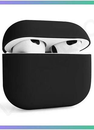 Чехол для airpods 3 slim черный силиконовый защитный чехол для наушников apple sku_2710000234944 sku_stcom_2710000234944