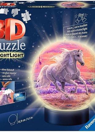 3d пазл нічник коні на пляжі: відчуй пазлінг у 3d вимірі