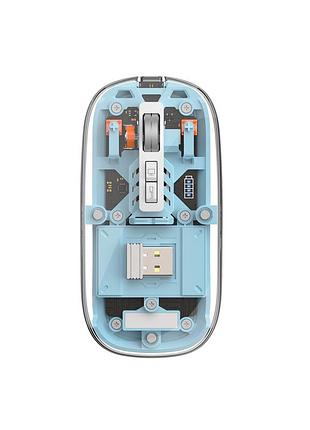 Маніпулятор миша бездротова wiwu crystal magnetic wirless mouse (dual-bluetooth +. three-mode) blue ( )