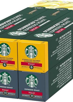 Starbucks безкофеїновий набір explorer для nespresso капсули кави 6 x 10 (60 капсул) amazon exclusive