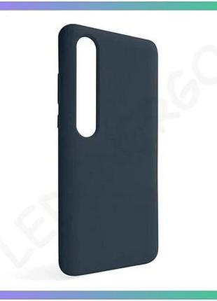 Чехол full silicone case для xiaomi mi 10 темно-синий без логотипа силиконовая накладка для смартфона sku_stcom_2710000251590