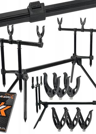 Стійка для карпового вудилища hokkaido rod pod на 3 вудилища стабільна для рибалки