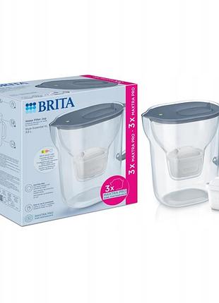 Глечик фільтрувальний brita style essential xl графітовий + 3 фільтри maxtra pro