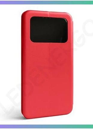Чехол-книжка premium для xiaomi poco m4 pro 4g красный с отделением для пластиковых карт из кожзаменит sku_stcom_2710000263517