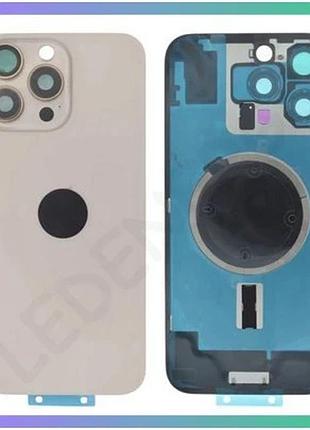 Задняя крышка для apple iphone 16 pro max с стеклом и рамкой камеры бежевый оригинал sku_stcom_2710000 sku_2710000352983